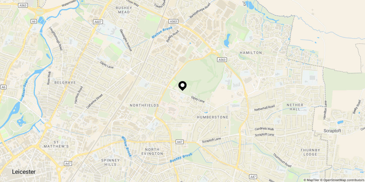 Approximate location of Elmdon Drive, Humberstone, LE5 0BN