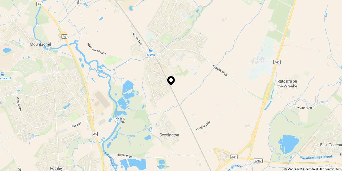 Approximate location of Wallace Drive, Sileby, LE12 7SQ