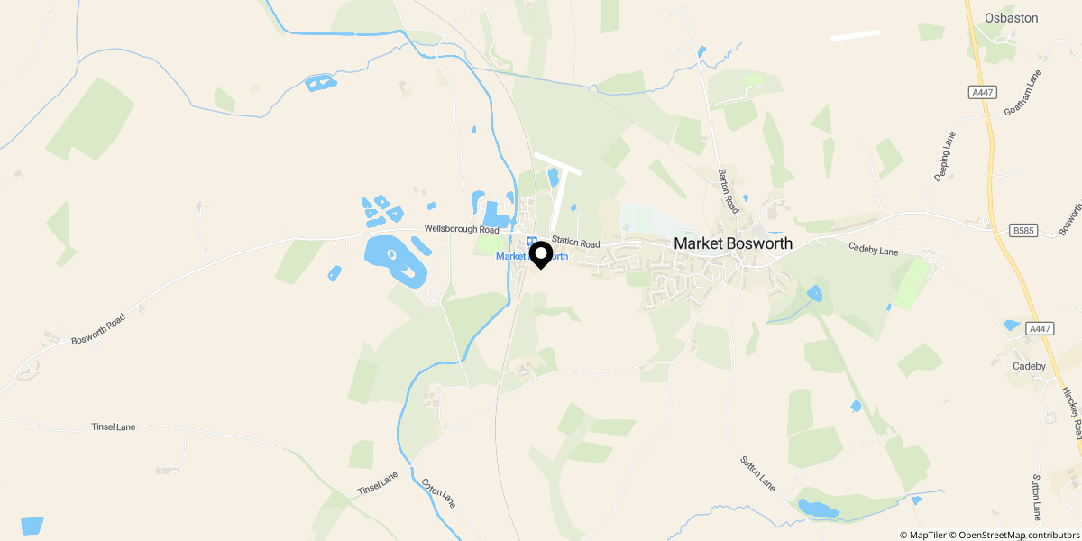 Approximate location of Sedgemere Road, Market Bosworth, CV13 0AY 