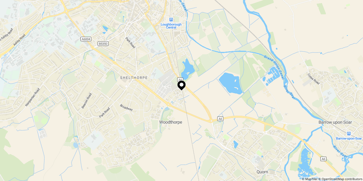 Approximate location of Wisteria Way, Loughborough, LE11 2WJ