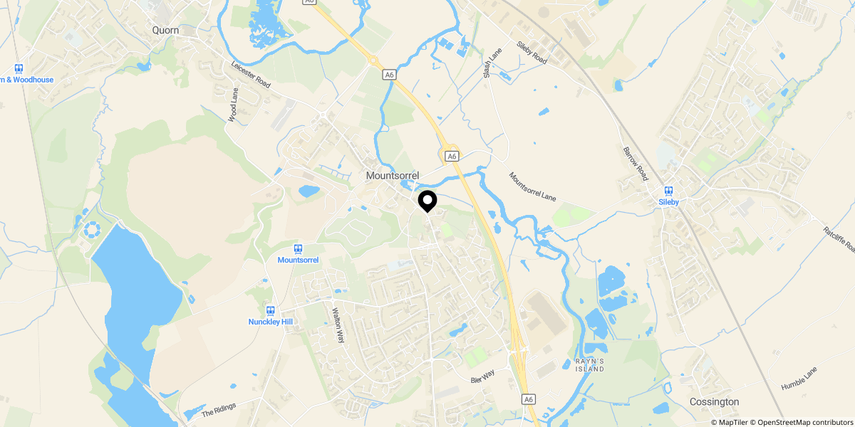 Approximate location of Leicester Road, Mountsorrel, LE12 7AJ