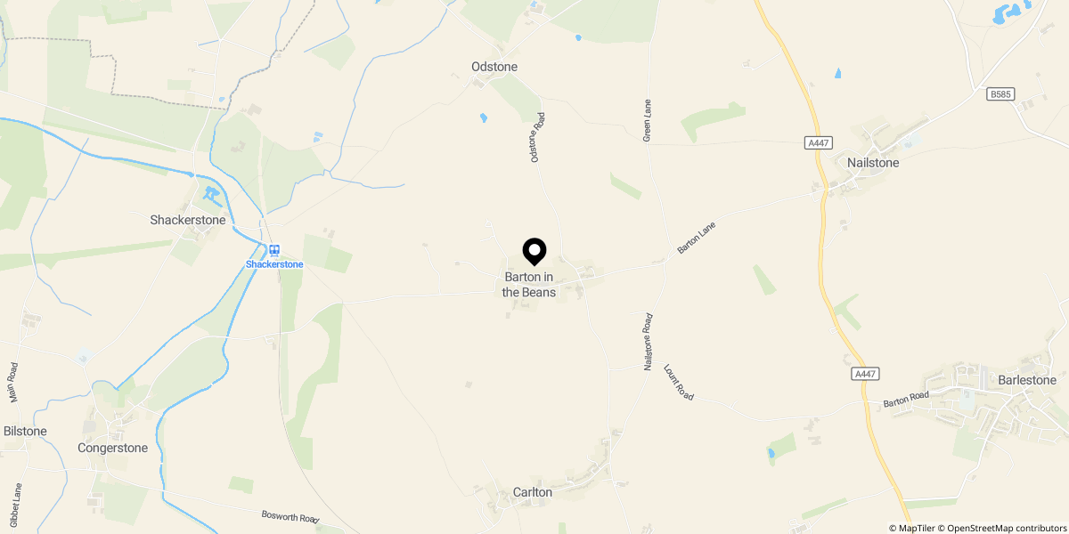 Approximate location of Main Street, Barton in the Beans 