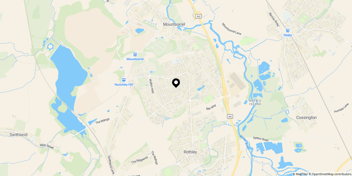 Approximate location of Boundary Road, Mountsorrel, LE12 7ER